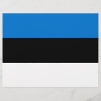Letterhead with Flag of Estonia