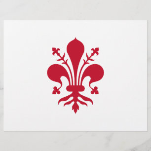 Letterhead with Flag of Florence, Tuscany