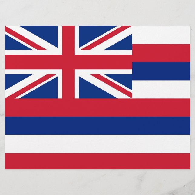 Letterhead with Flag of Hawaii, USA (Front)