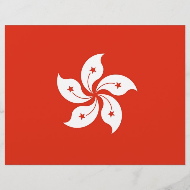 Letterhead with Flag of Hong Kong, China (Front)
