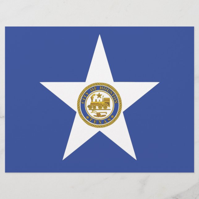 Letterhead with Flag of Houston, USA (Front)