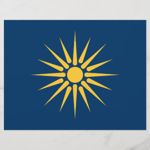 Letterhead with Flag of Macedonia, Greece