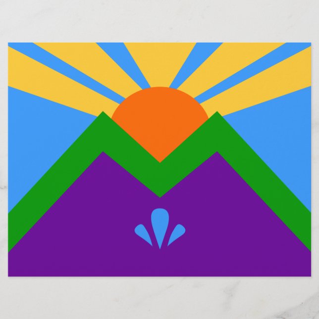 Letterhead with Flag of Manitou Springs, Colorado (Front)