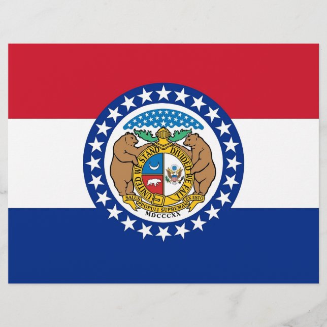 Letterhead with Flag of Missouri, USA (Front)