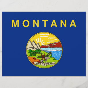 Letterhead with Flag of Montana, USA
