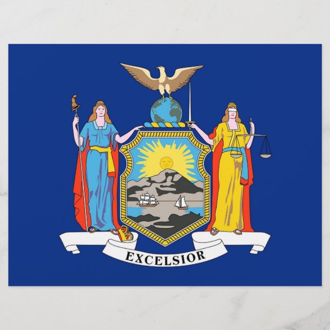 Letterhead with Flag of New York, USA (Front)