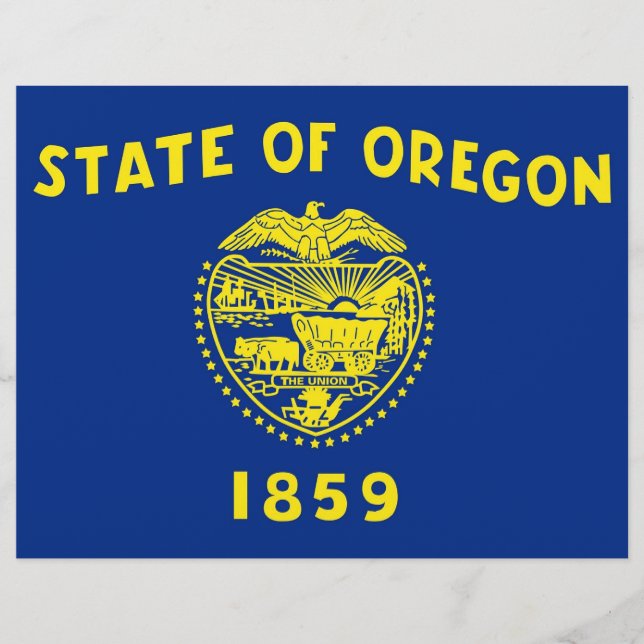 Letterhead with Flag of Oregon, USA (Front)