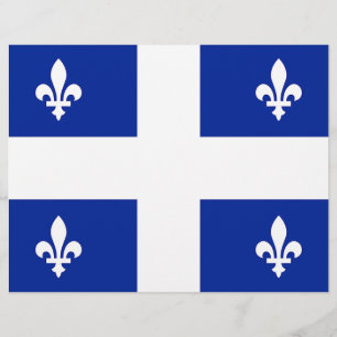 Letterhead with Flag of Quebec, Canada