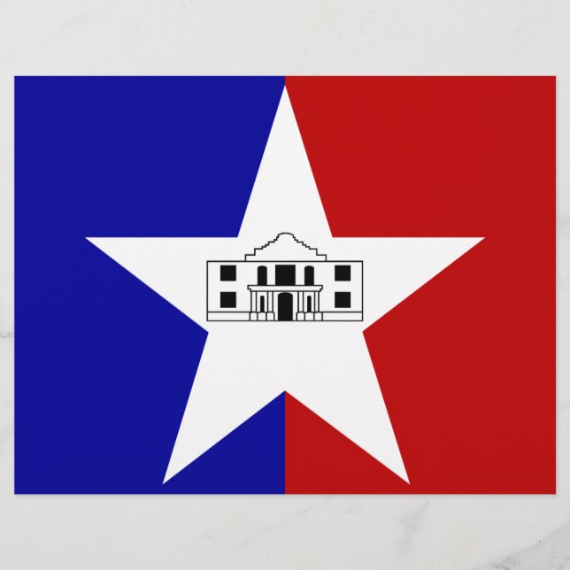 Letterhead with Flag of San Antonio, USA (Front)
