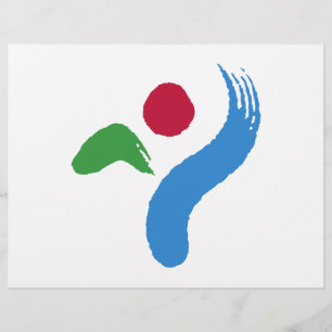 Letterhead with Flag of Seoul, South Korea