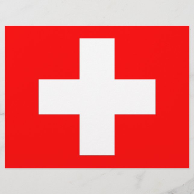 Letterhead with Flag of Switzerland (Front)