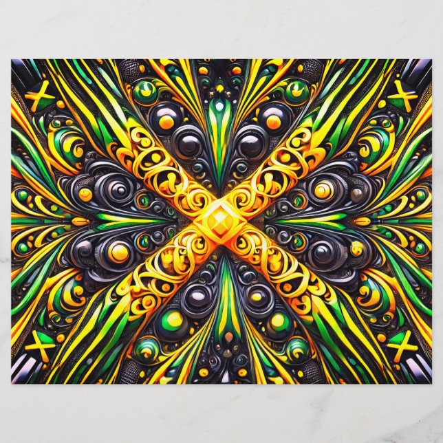 Letterhead with Jamaican Colours Design (Front)