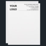 Letterhead with Name Logo Address Website E-mail<br><div class="desc">Custom Colours and Font - Your Business Letterhead with Logo - Add Your Logo - Image / Business Name - Company / Address - Contact Information / more - Resize and move or remove and add elements / image with Customization tool. Choose colours / font / size ! Good Luck...</div>