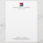 Letterheads Custom Company Logo Modern Template Letterhead<br><div class="desc">Custom Add Your Company Logo Modern Simple Template Elegant Letterhead.</div>