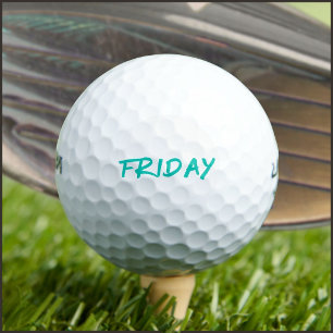 Lettering Design Friday in Turquoise Golf Balls