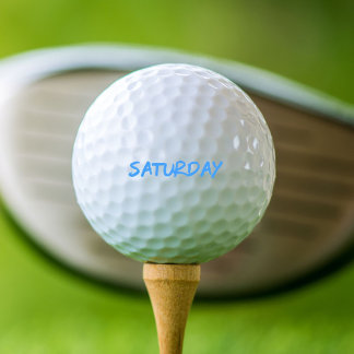 Lettering Design ‘Saturday’ in Sky Blue Golf Balls