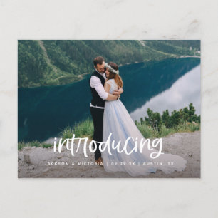 Lettering Introducing Elopement Postcard