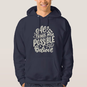 Lettering Quote  About Dreams Hoodie