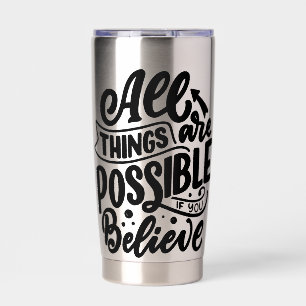 Lettering Quote About Dreams Insulated Tumbler
