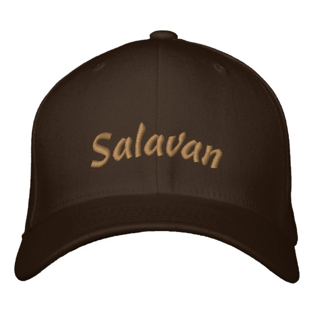 Lettering Salavan, your hometown Embroidered Hat (Front)