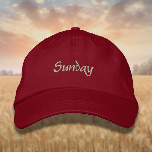 Lettering Sunday in Baguette Colour Embroidered Hat