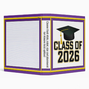 Letterman Class of 2026 Graduation Binder