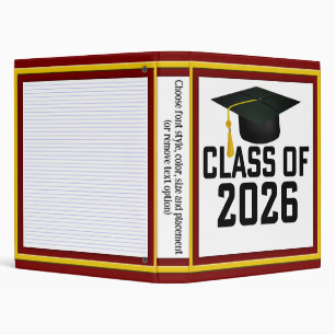 Letterman Class of 2026 Graduation Binder