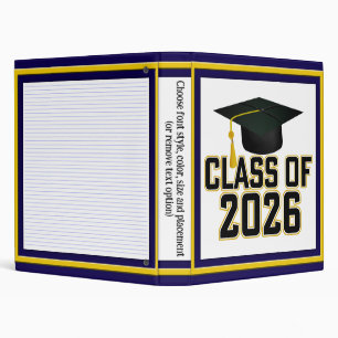 Letterman Class of 2026 Graduation Binder