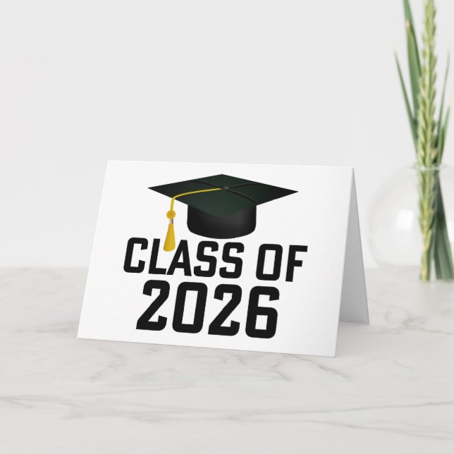 Letterman Class of 2026 Graduation  Card (Front)