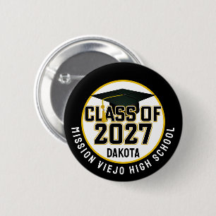 Letterman Class of 2027 Graduation 2 Inch Round Button