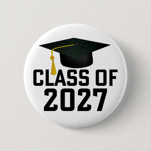 Letterman Class of 2027 Graduation 2 Inch Round Button