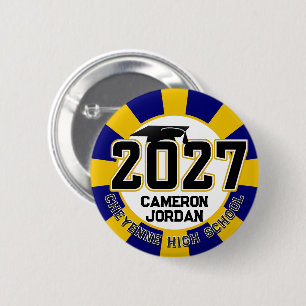 Letterman Class of 2027 Graduation 2 Inch Round Button