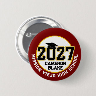 Letterman Class of 2027 Graduation 2 Inch Round Button