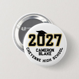Letterman Class of 2027 Graduation 2 Inch Round Button
