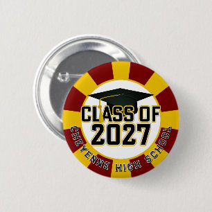 Letterman Class of 2027 Graduation 2 Inch Round Button
