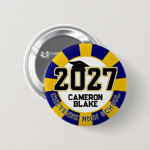Letterman Class of 2027 Graduation 2 Inch Round Button
