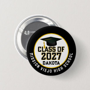 Letterman Class of 2027 Graduation 2 Inch Round Button