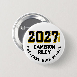 Letterman Class of 2027 Graduation 2 Inch Round Button