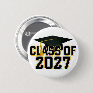 Letterman Class of 2027 Graduation 2 Inch Round Button