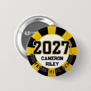 Letterman Class of 2027 Graduation 2 Inch Round Button