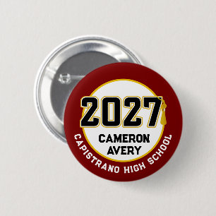 Letterman Class of 2027 Graduation 2 Inch Round Button