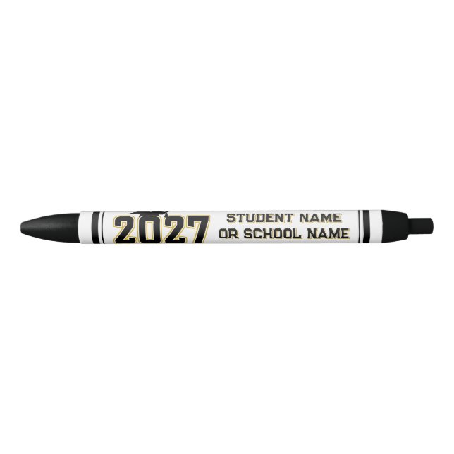 Letterman Class of 2027 Graduation  Black Ink Pen (Front)