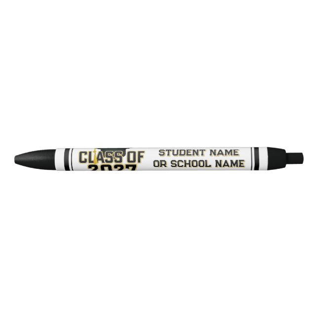 Letterman Class of 2027 Graduation  Black Ink Pen (Front)