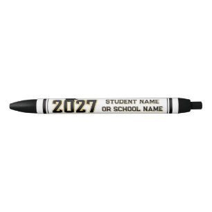 Letterman Class of 2027 Graduation  Black Ink Pen