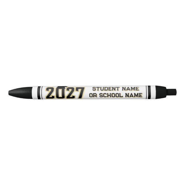 Letterman Class of 2027 Graduation  Black Ink Pen (Front)