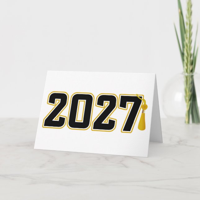 Letterman Class of 2027 Graduation Card (Front)
