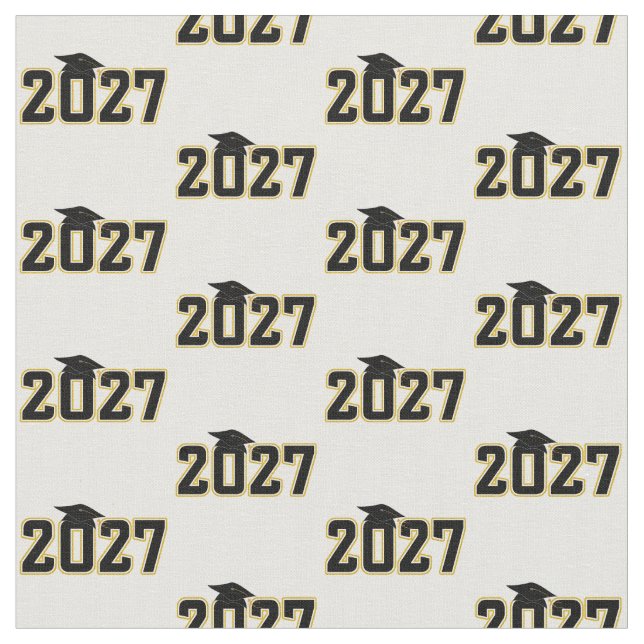 Letterman Class of 2027 Graduation Fabric (Close Up)