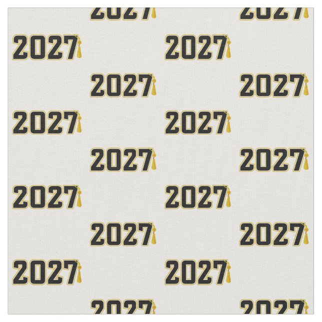 Letterman Class of 2027 Graduation Fabric (Close Up)