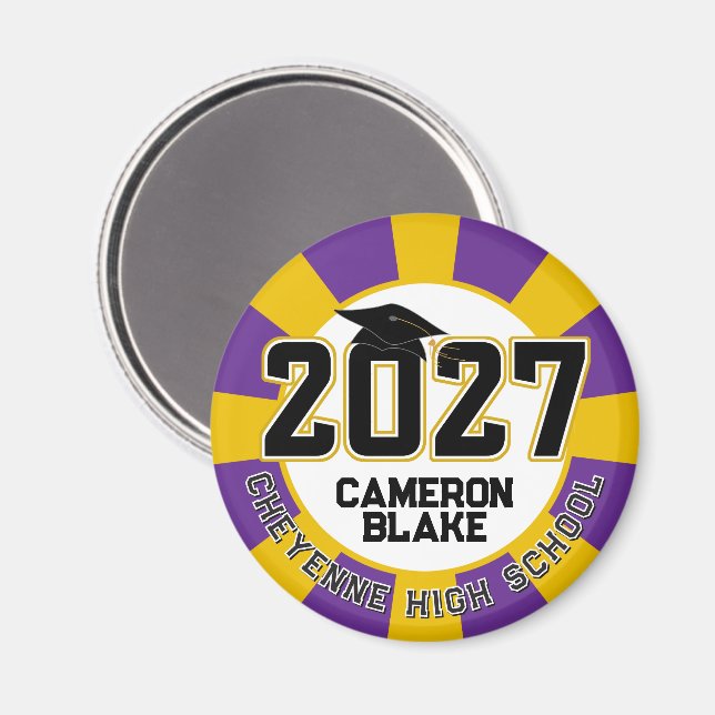 Letterman Class of 2027 Graduation Magnet (Front/Back)