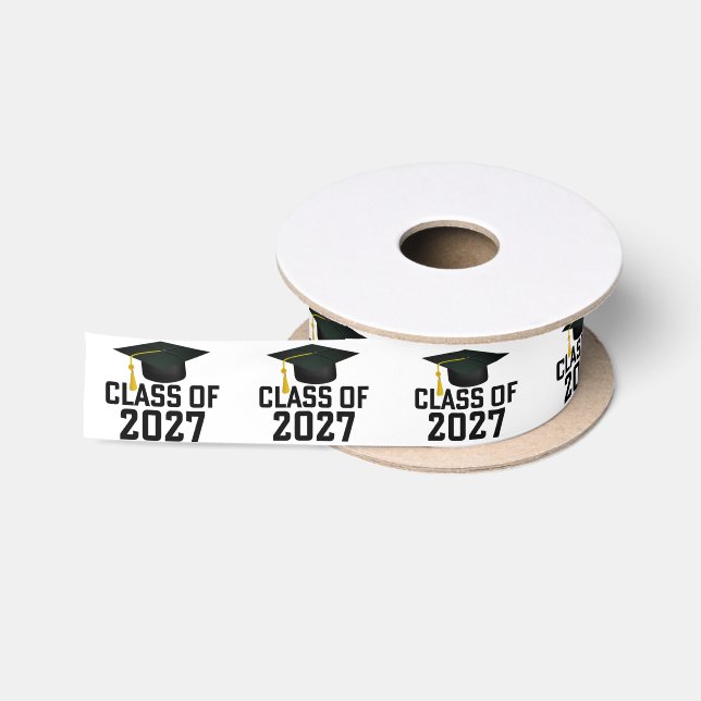 Letterman Class of 2027 Graduation Satin Ribbon (Spool)